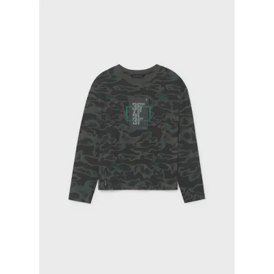 COAL BLACK PRINT TSHIRT GREY NUMBERS / 7044-036