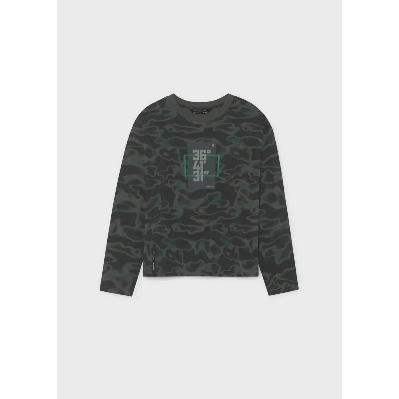 COAL BLACK PRINT TSHIRT GREY NUMBERS / 7044-036