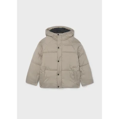 BEIGE PADDED JACKET HOODED / 7414-062