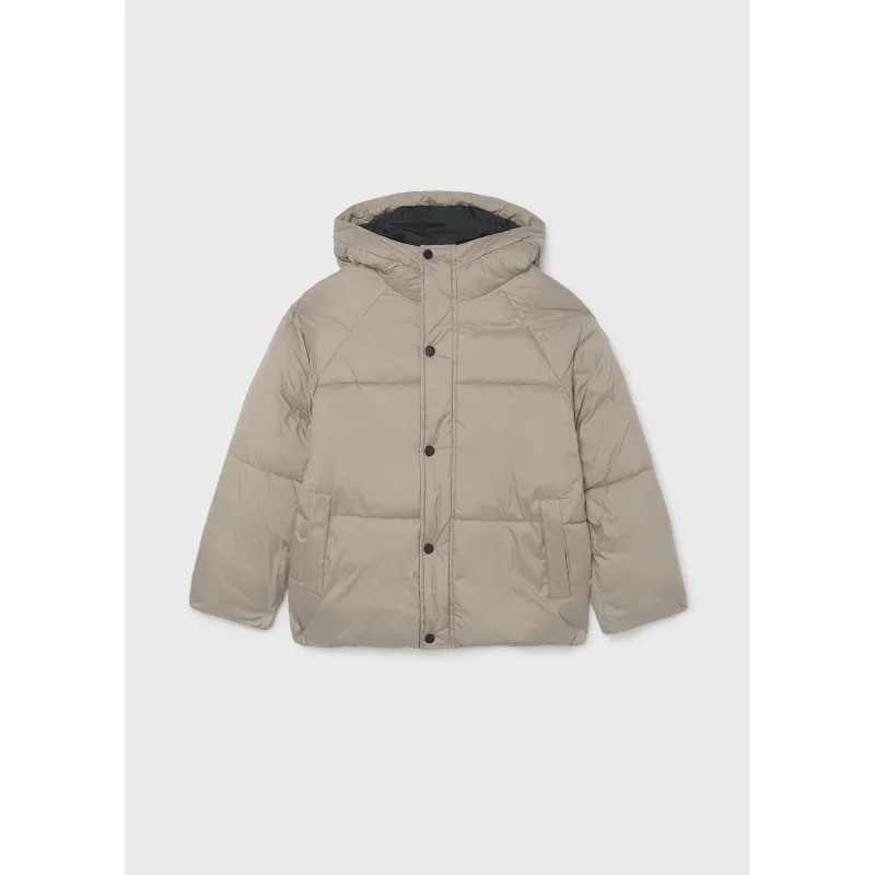 BEIGE PADDED JACKET HOODED / 7414-062