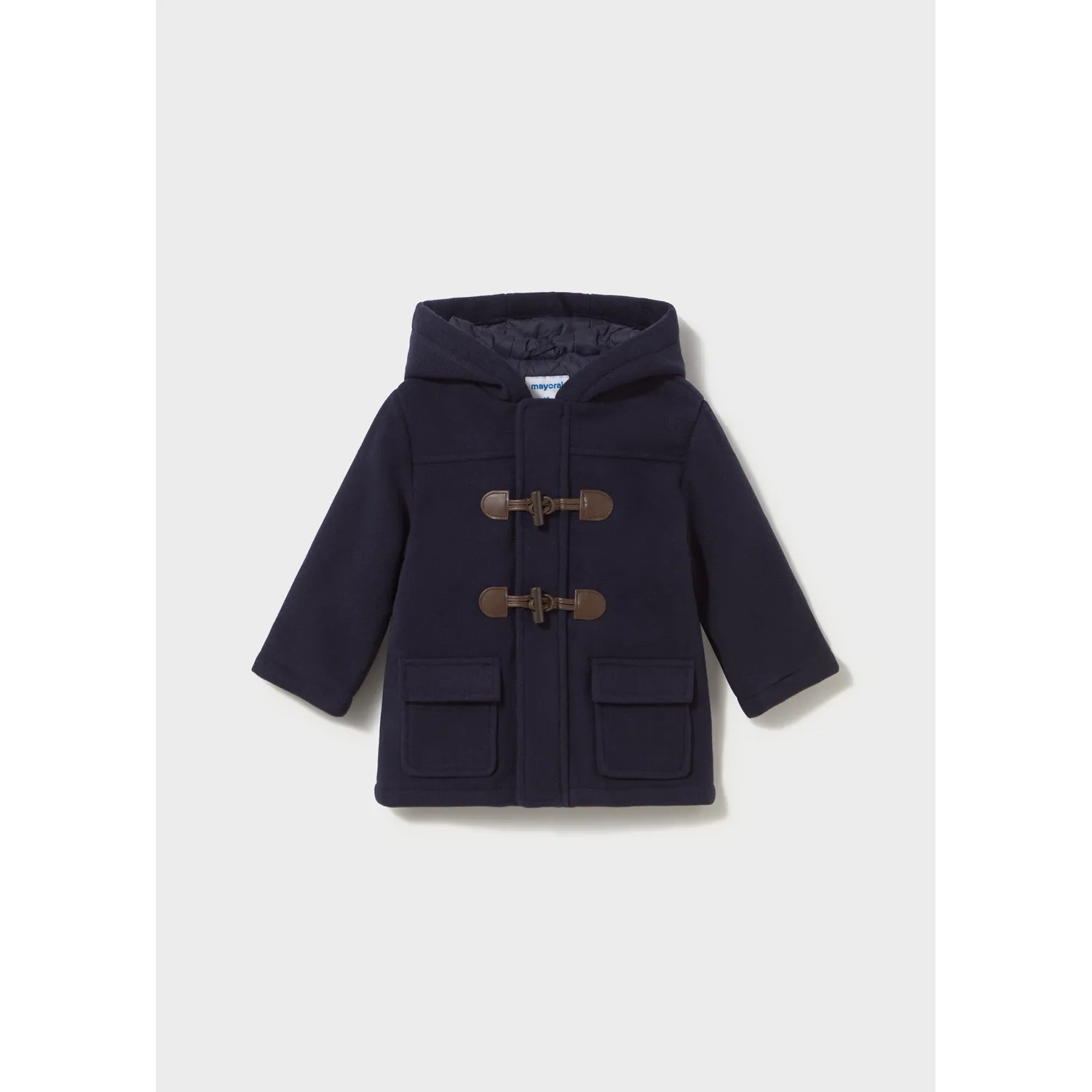 NAVY HOODED TRENCH COAT / 2426-041