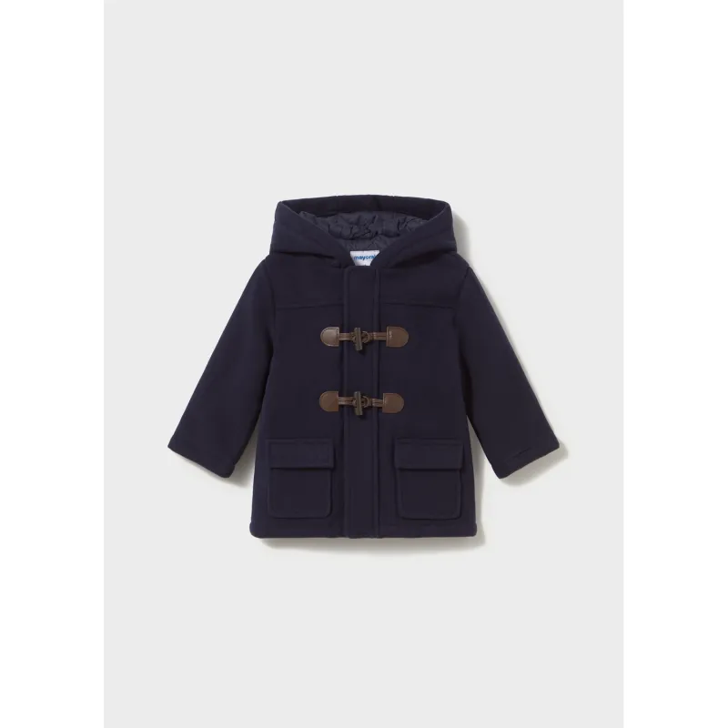NAVY HOODED TRENCH COAT / 2426-041
