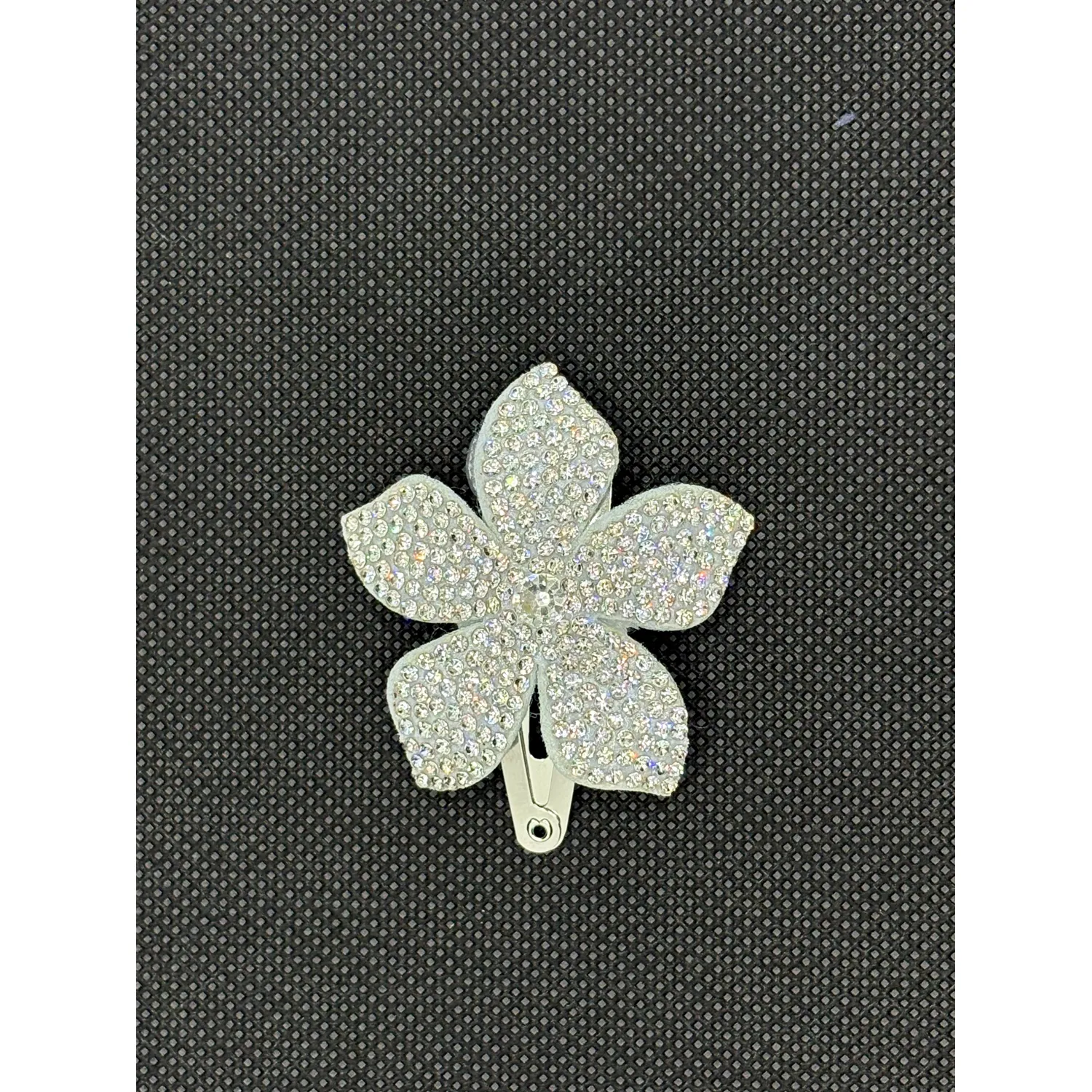 SILVER FLOWER HAIRCLIP CRYSTAL / 0