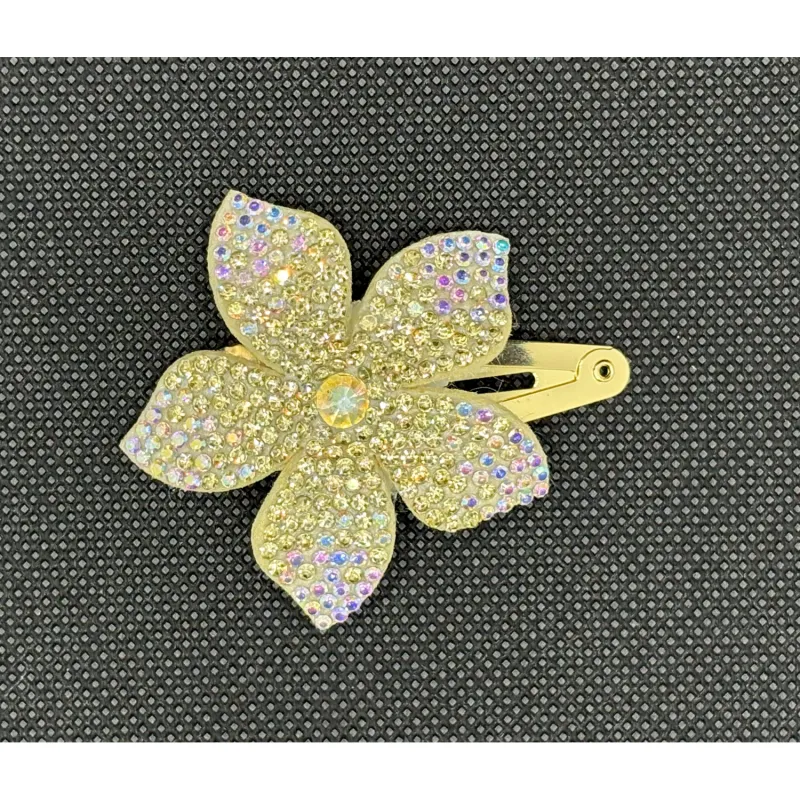 GOLD CRYSTAL FLOWER HAIRCLIP / 0