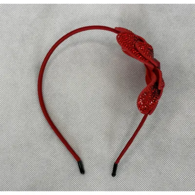 RED LARGE CRYSTAL FLOWER HEADBAND / 0