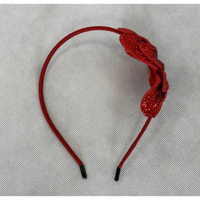 RED LARGE CRYSTAL FLOWER HEADBAND / 0