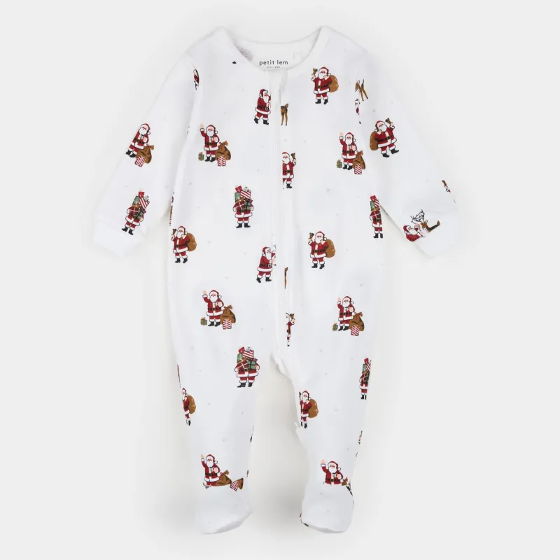 OFF WHITE SLEEPER SANTA & REINDEER PRINT / 26HRS50P37/B