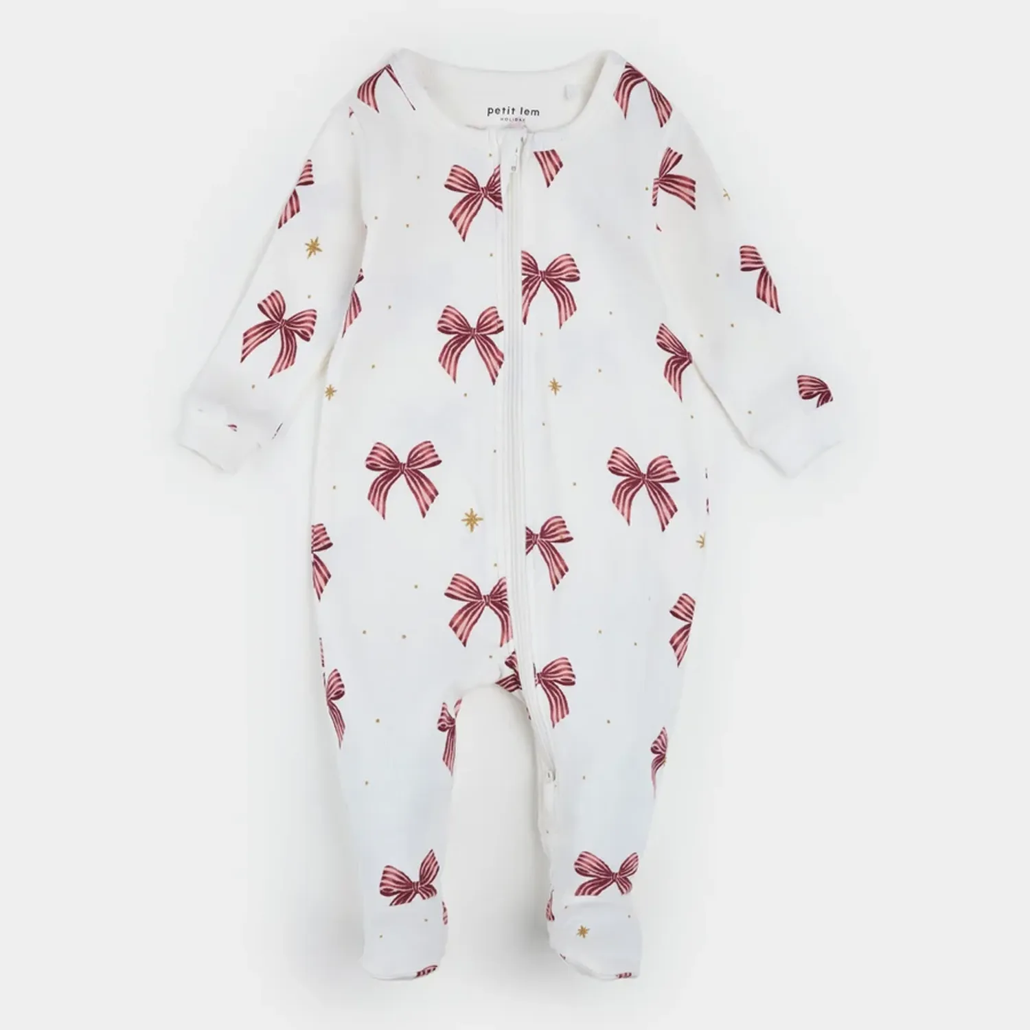 OFF WHITE SLEEPER RED CHRISTMAS BOWS PRINT / 26HRS51P44/B