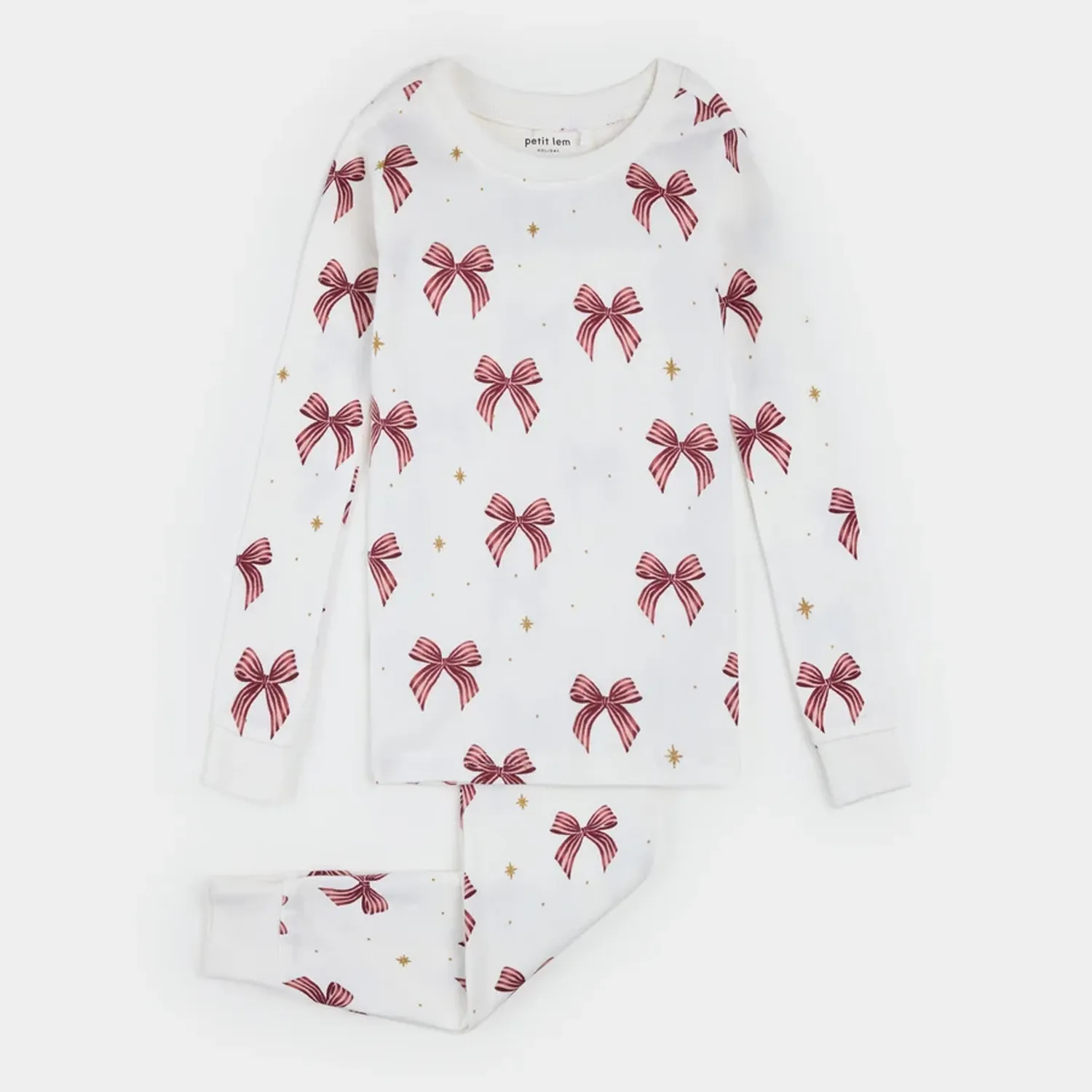 BEIGE 2PC SLEEPER RED BOW PRINT / 26HRS51Q72/K