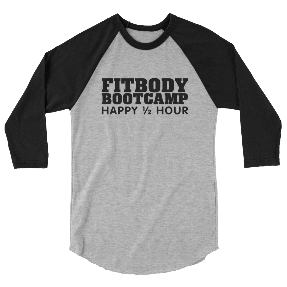 Happy 1/2 Hour - 3/4 Length Baseball Tee