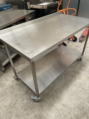 Mobile Stainless Steel Prep table with up stand