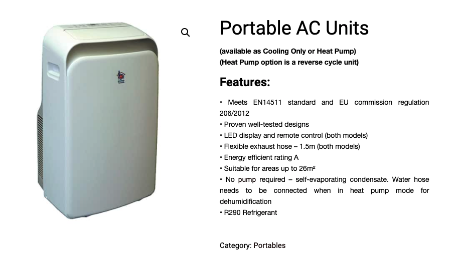 3.5KW Portable Air conditioner