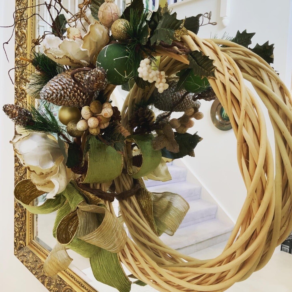 Deluxe White Magnolia Enchanted Forest wreath