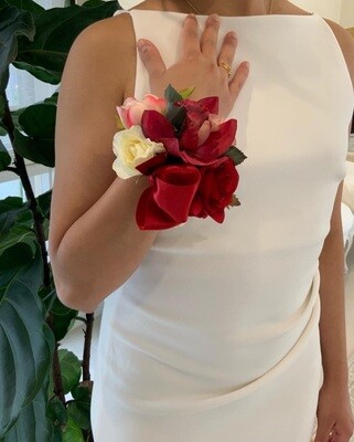 Vibrant Rose & Orchid Corsage