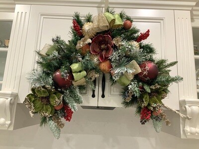 Enchanted Playful Forest Grand Garland in Traditional Christmas hues
