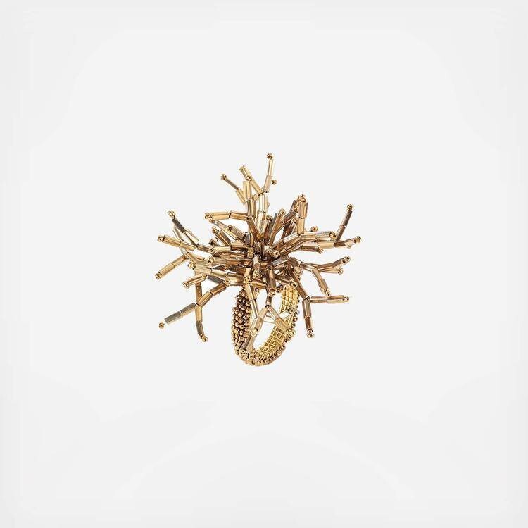 Linear Burst Gold Napkin rings set of 4
