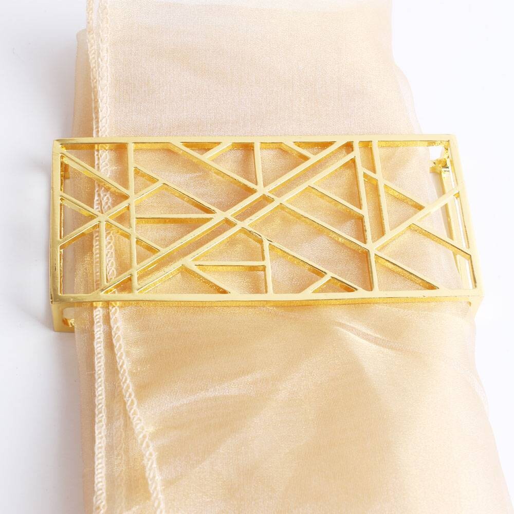 Geometric Gold Napkin Wrap