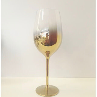 Gold White Wine Glass 17.5 oz set of 4