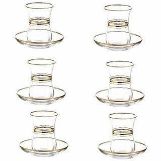 Lav gold glass seder cups s/6