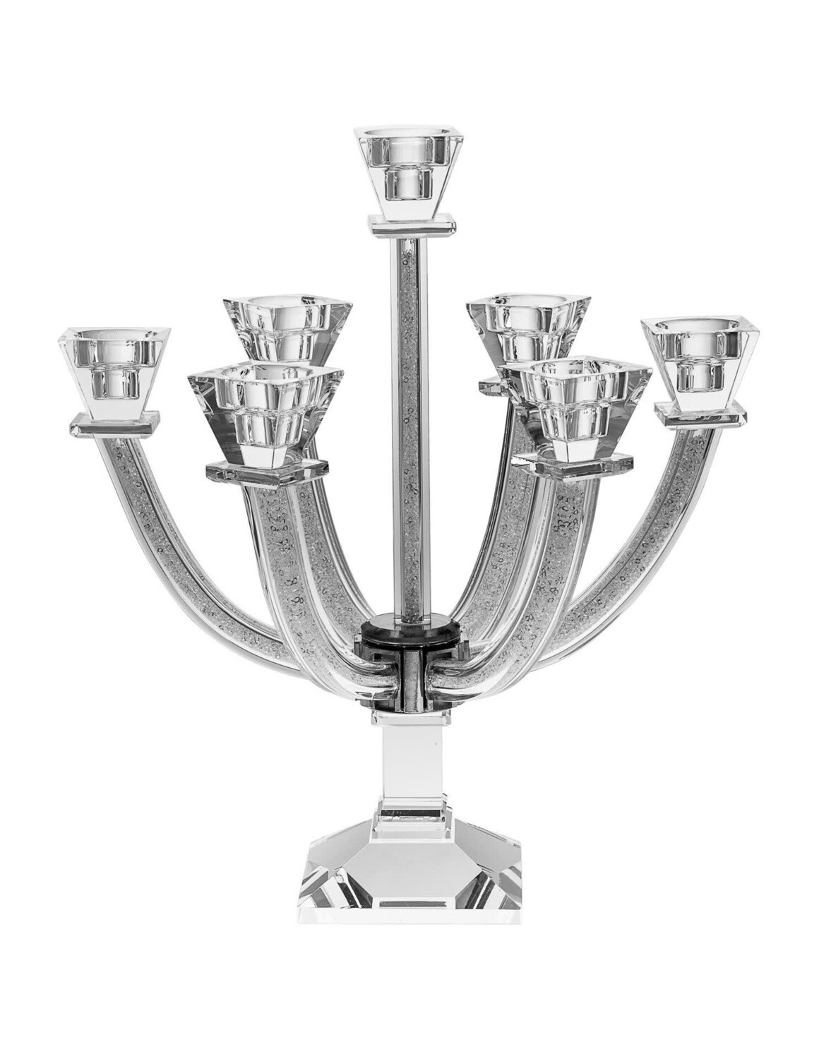7 branch Crystal candelabra With stones