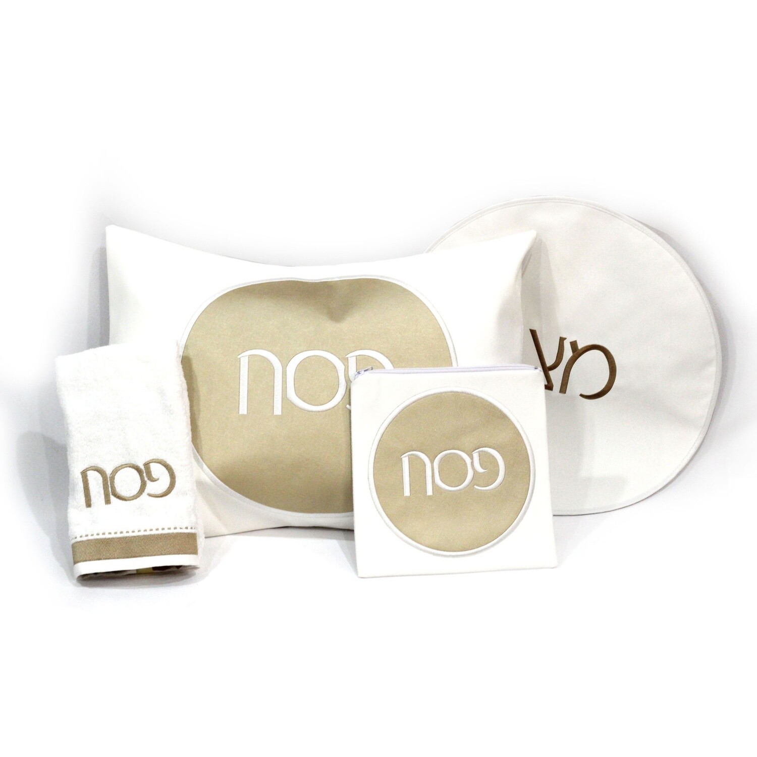 Leather Pesach sets - Gold Circle
