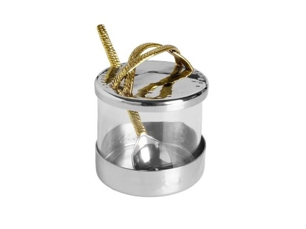 Spaghetti Glass Honey Jar