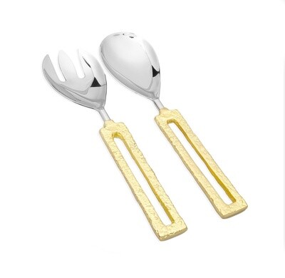 Square Gold Loop Serving Spoons
