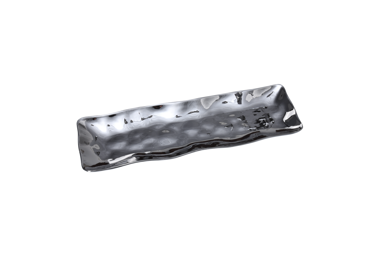 Simple Ceramic Silver Slim Tray