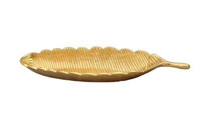 19" Slim Gold Leaf Platter