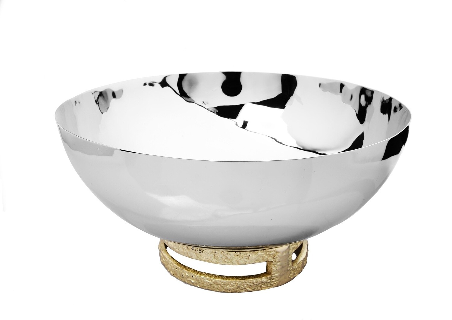 11.5&quot; SS Bowl w Gold Loop Base