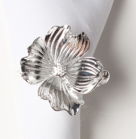 Silver Flower Napkin Ring