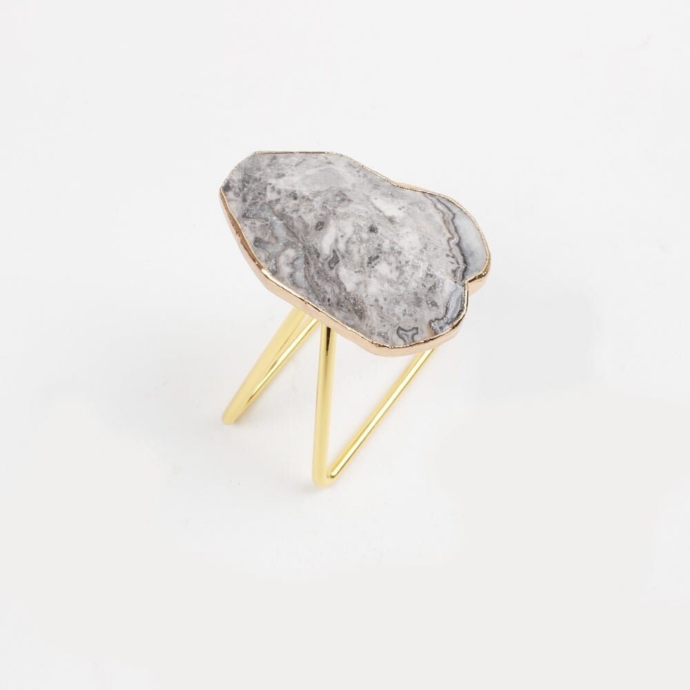 Dark Marble & Gold Napkin Ring