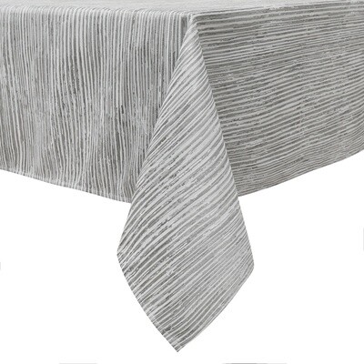 TC1204- 70 x 144 Jacquard Silver Lines Tablecloth