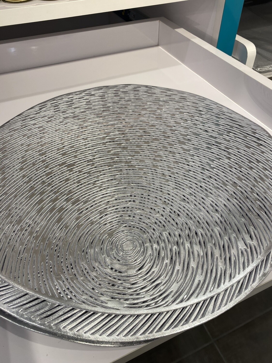 Moon Lines Silver Placemat