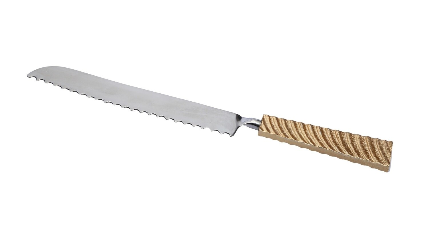 Wavy Gold Serrated Knife