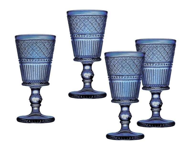 Blue Claro Goblets s/3