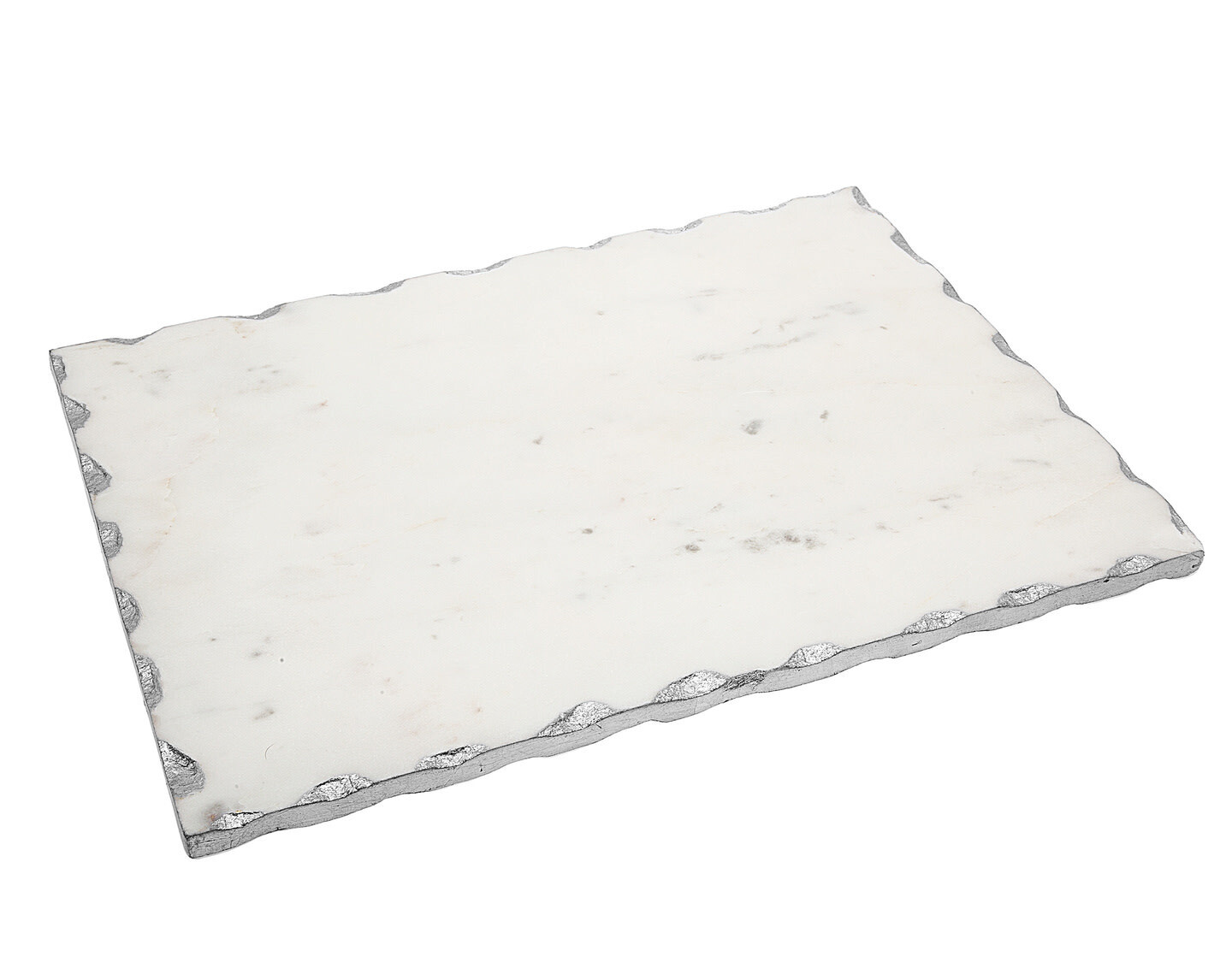 White Marble Board with Silver Edge 16x 12