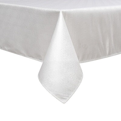 TC1345- 70 x 120 Jacquard White Slate Tablecloth