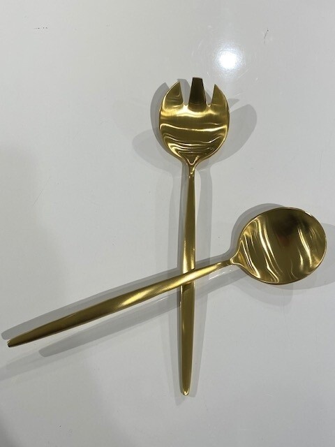 Tai Chi Gold Matte Serving Spoons