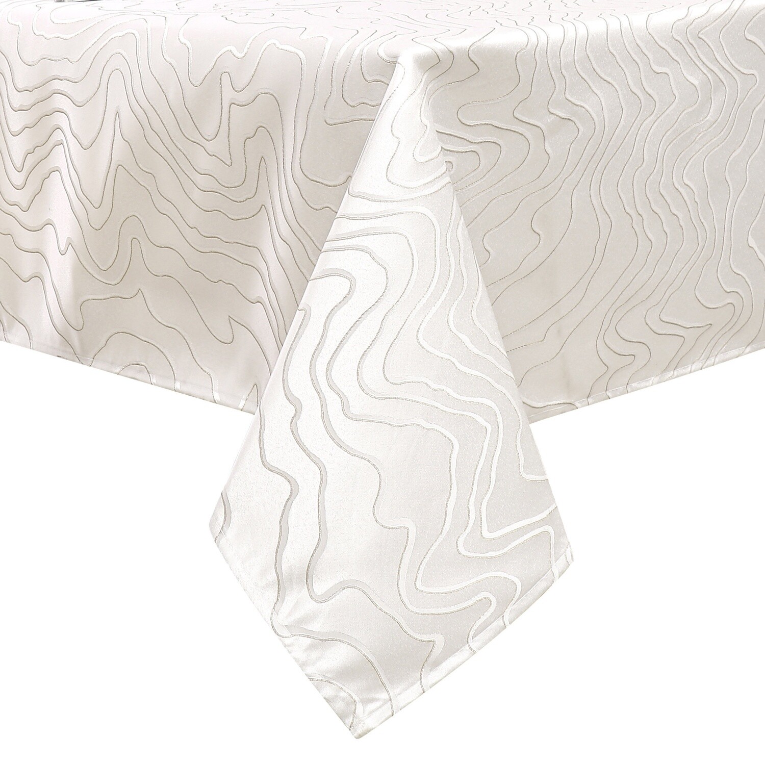 TC1347- 70 x 120 Jacquard Gold Ripple Tablecloth
