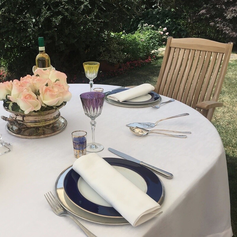Lisbon White Tablecloth 66 x 162