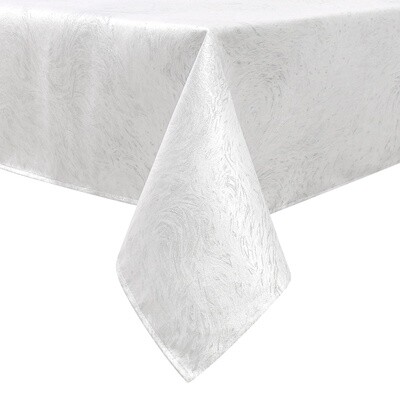 TC1351- 60 x 90 Jacquard Forest White Tablecloth