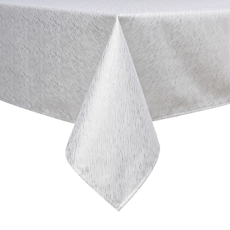 TC1337- 70 x 144 Jacquard Avalon Silver Tablecloth