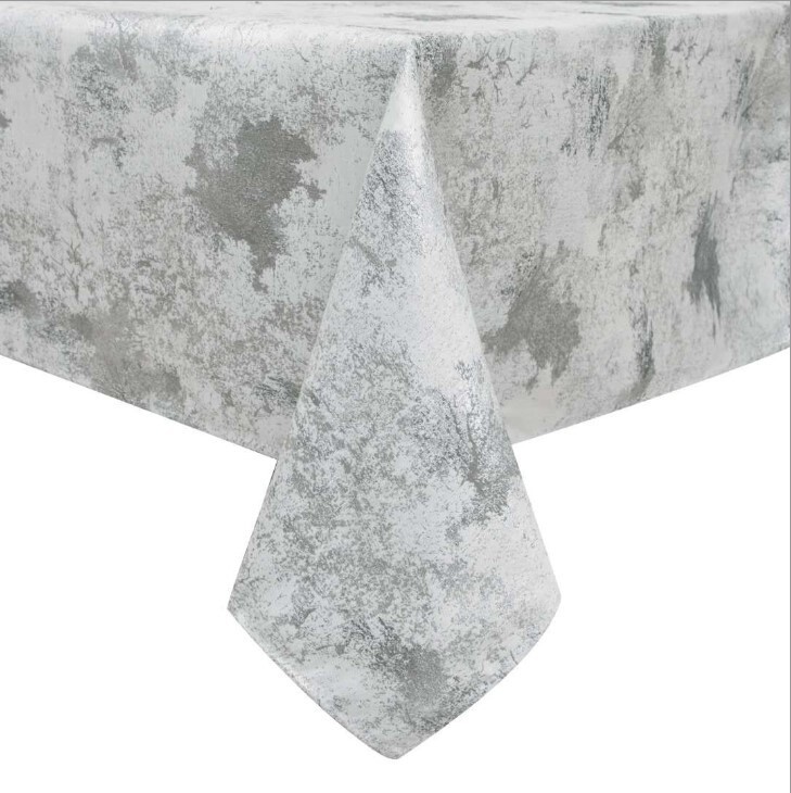 TC1314- 70 x 144 Jacquard Silver Splash Tablecloth
