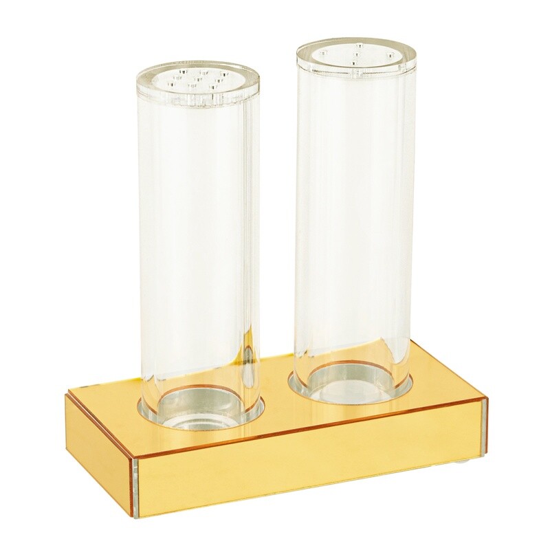 Metalucite Gold Salt &amp; Pepper Shakers