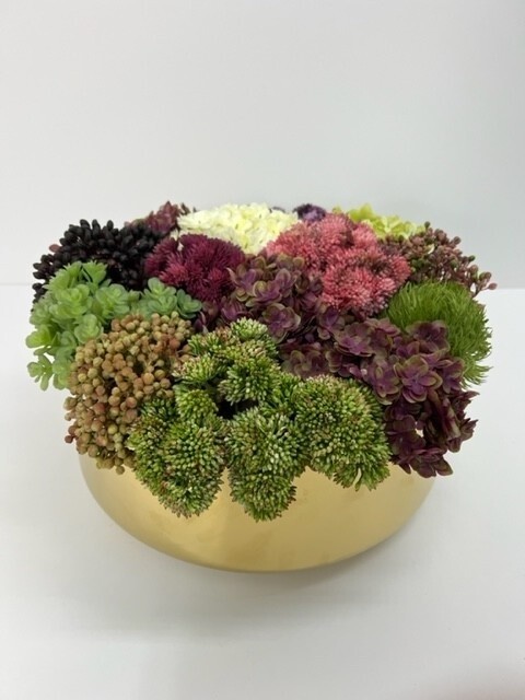 Gold Large Round Floral Arrangement