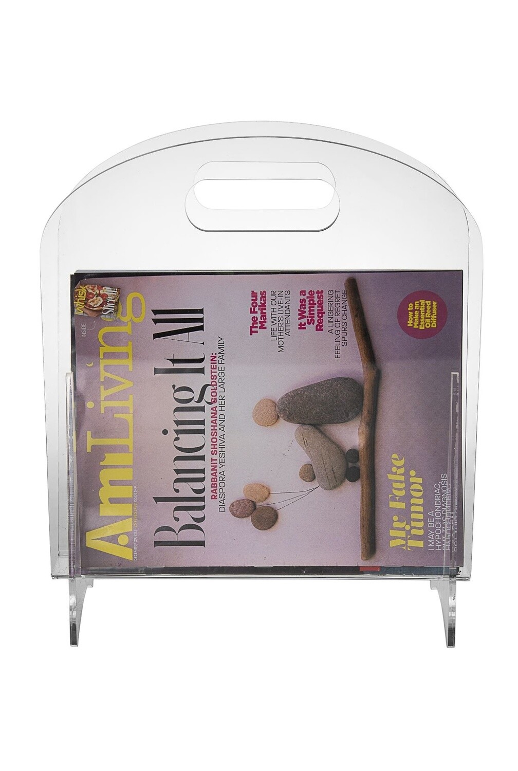 Lucite Magazine Rack
