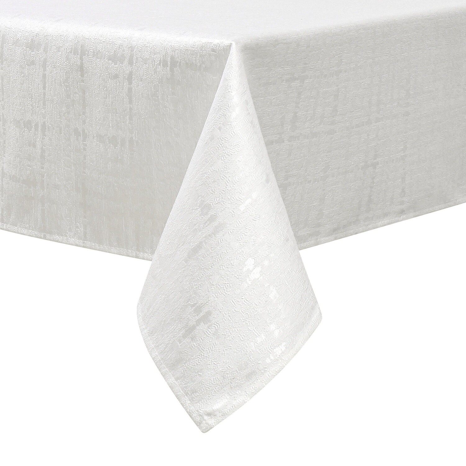TC1357- 70 x 144 Jacquard Wave Silver Tablecloth