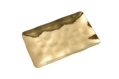 Gold Simple Ceramic Rectangular Platter