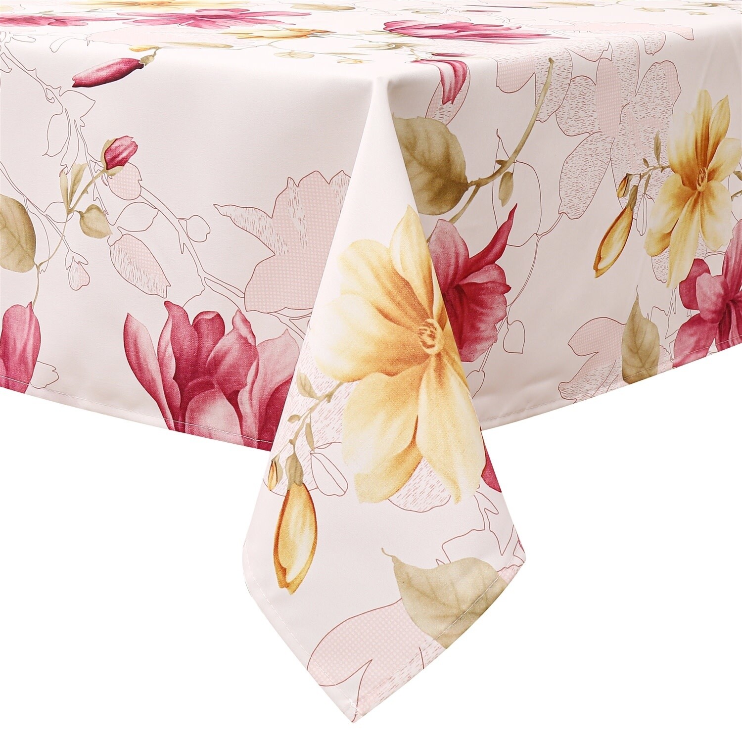 TC1503 70x108 Fushia Floral Tablecloth